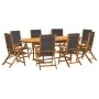 Juego comedor de jardín 9 pzas madera maciza acacia y textileno de , Conjuntos de jardín - Ref: Foro24-3279263, Precio: 1,00 ...