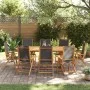 Juego comedor de jardín 9 pzas madera maciza acacia y textileno de , Conjuntos de jardín - Ref: Foro24-3279263, Precio: 1,00 ...