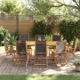 Juego comedor de jardín 9 pzas madera maciza acacia y textileno de , Conjuntos de jardín - Ref: Foro24-3279263, Precio: 1,00 ...