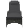 Tumbona con ruedas ratán sintético gris de , Tumbonas - Ref: Foro24-48197, Precio: 189,09 €, Descuento: %