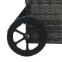 Tumbona con ruedas ratán sintético gris de , Tumbonas - Ref: Foro24-48197, Precio: 189,09 €, Descuento: %