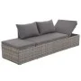 Tumbona de jardín con cojines y almohadas ratán sintético gris de , Tumbonas - Ref: Foro24-317110, Precio: 228,85 €, Descuent...