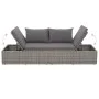 Tumbona de jardín con cojines y almohadas ratán sintético gris de , Tumbonas - Ref: Foro24-317110, Precio: 228,85 €, Descuent...