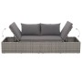 Tumbona de jardín con cojines y almohadas ratán sintético gris de , Tumbonas - Ref: Foro24-317110, Precio: 239,42 €, Descuent...