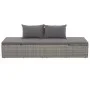 Tumbona de jardín con cojines y almohadas ratán sintético gris de , Tumbonas - Ref: Foro24-317110, Precio: 228,85 €, Descuent...