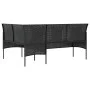 L-shaped sofa with black synthetic rattan cushions by , Outdoor sofas - Ref: Foro24-318587, Price: 203,41 €, Discount: %