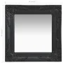 Espejo de pared estilo barroco negro 40x40 cm de vidaXL, Espejos - Ref: Foro24-320307, Precio: 36,81 €, Descuento: %