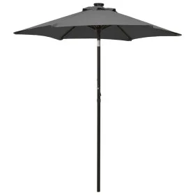 Anthracite aluminum parasol with LED lights 200x211 cm by , Umbrellas - Ref: Foro24-313559, Price: 81,22 €, Discount: %