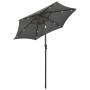 Sombrilla con luces LED aluminio antracita 200x211 cm de , Sombrillas - Ref: Foro24-313559, Precio: 96,96 €, Descuento: %
