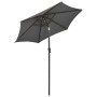 Sombrilla con luces LED aluminio antracita 200x211 cm de , Sombrillas - Ref: Foro24-313559, Precio: 96,96 €, Descuento: %