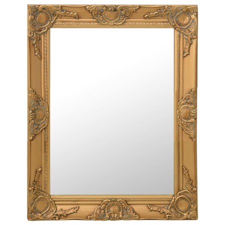 Espejo de pared estilo barroco dorado 50x60 cm de vidaXL, Espejos - Ref: Foro24-320317, Precio: 53,66 €, Descuento: %