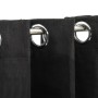 Cortina opaca con ojales look lino 2 pzas antracita 140x245 cm de vidaXL, Cortinas y visillos - Ref: Foro24-321162, Precio: 4...