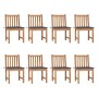 Sillas de jardín 8 unidades madera de teca con cojines de , Sillas de jardín - Ref: Foro24-3073142, Precio: 993,06 €, Descuen...