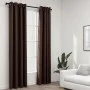Cortinas opacas ojales look de lino 2 pzas gris topo 140x245 cm de vidaXL, Cortinas y visillos - Ref: Foro24-321202, Precio: ...