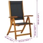 Sillas de jardín plegables 8 uds madera maciza acacia textileno de , Sillas de jardín - Ref: Foro24-3120456, Precio: 661,07 €...