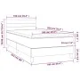 Box spring bed with black velvet mattress 100x200 cm by , Beds and slatted bases - Ref: Foro24-3141349, Price: 293,96 €, Disc...