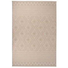 Alfombra de exterior de tejido plano rayas marrones 160x230 cm de , Alfombras - Ref: Foro24-340867, Precio: 60,55 €, Descuent...