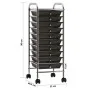 Portable storage cart with 10 black plastic drawers by vidaXL, Cargo forklifts - Ref: Foro24-320402, Price: 60,73 €, Discount: %