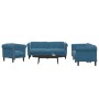 Juego de sofás 3 piezas terciopelo azul de , Sofás - Ref: Foro24-3209217, Precio: 812,21 €, Descuento: %