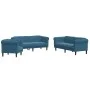 Blue velvet 3-piece sofa set by , Sofas - Ref: Foro24-3209217, Price: 812,83 €, Discount: %