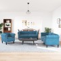 Juego de sofás 3 piezas terciopelo azul de , Sofás - Ref: Foro24-3209217, Precio: 812,21 €, Descuento: %