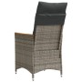 Sillón reclinable de jardín con cojines ratán sintético gris de , Sillas de jardín - Ref: Foro24-365644, Precio: 134,24 €, De...