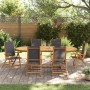 Juego comedor de jardín 7 pzas madera maciza acacia y textileno de , Conjuntos de jardín - Ref: Foro24-3279262, Precio: 816,3...