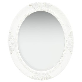 Espejo de pared estilo barroco blanco 50x60 cm de vidaXL, Espejos - Ref: Foro24-320348, Precio: 52,86 €, Descuento: %