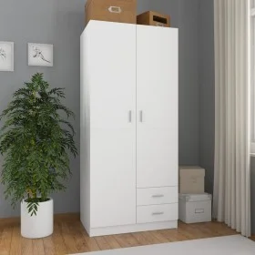 Armario de madera de ingeniería blanco 80x52x180 cm de , Armarios roperos - Ref: Foro24-800639, Precio: 216,94 €, Descuento: %