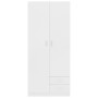 Armario de madera de ingeniería blanco 80x52x180 cm de , Armarios roperos - Ref: Foro24-800639, Precio: 227,19 €, Descuento: %