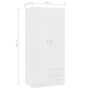 Armario de madera de ingeniería blanco 80x52x180 cm de , Armarios roperos - Ref: Foro24-800639, Precio: 227,19 €, Descuento: %