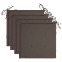 Sillas de jardín con cojines 4 uds madera maciza de acacia gris de , Sillas de jardín - Ref: Foro24-3061238, Precio: 281,78 €...