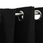 Cortina opaca con ojales look de lino negro 290x245 cm de vidaXL, Cortinas y visillos - Ref: Foro24-321155, Precio: 52,49 €, ...