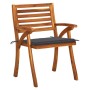 Sillas de jardín 8 uds madera maciza de teca con cojines de , Sillas de jardín - Ref: Foro24-3075201, Precio: 771,30 €, Descu...