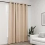 Cortina opaca con ojales look de lino beige 290x245 cm de vidaXL, Cortinas y visillos - Ref: Foro24-321211, Precio: 52,30 €, ...