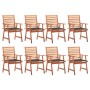 Sillas comedor de jardín y cojines 8 uds madera maciza acacia de , Sillas de jardín - Ref: Foro24-3078382, Precio: 587,10 €, ...