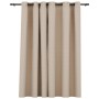 Cortina opaca con ojales look de lino beige 290x245 cm de vidaXL, Cortinas y visillos - Ref: Foro24-321211, Precio: 58,07 €, ...