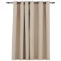 Cortina opaca con ojales look de lino beige 290x245 cm de vidaXL, Cortinas y visillos - Ref: Foro24-321211, Precio: 52,30 €, ...