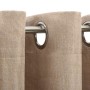 Cortina opaca con ojales look de lino beige 290x245 cm de vidaXL, Cortinas y visillos - Ref: Foro24-321211, Precio: 58,07 €, ...