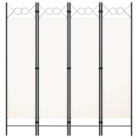 Biombo divisor de 4 paneles blanco 160x180 cm de vidaXL, Divisores de ambientes - Ref: Foro24-320706, Precio: 42,58 €, Descue...
