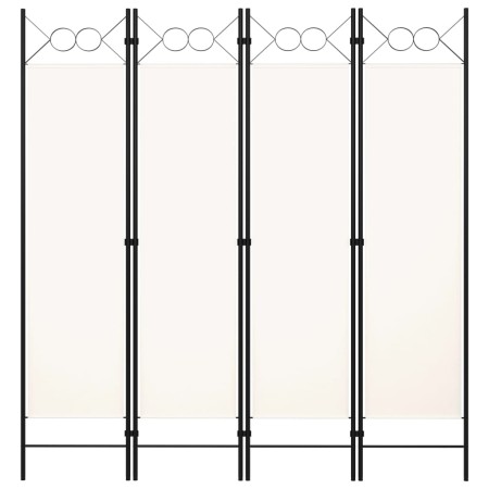 Biombo divisor de 4 paneles blanco 160x180 cm de vidaXL, Divisores de ambientes - Ref: Foro24-320706, Precio: 42,58 €, Descue...