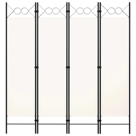 Biombo divisor de 4 paneles blanco 160x180 cm de vidaXL, Divisores de ambientes - Ref: Foro24-320706, Precio: 42,07 €, Descue...