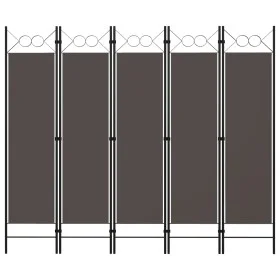 Biombo divisor de 5 paneles gris antracita 200x180 cm de vidaXL, Divisores de ambientes - Ref: Foro24-320709, Precio: 47,34 €...