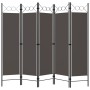 Biombo divisor de 5 paneles gris antracita 200x180 cm de vidaXL, Divisores de ambientes - Ref: Foro24-320709, Precio: 48,19 €...
