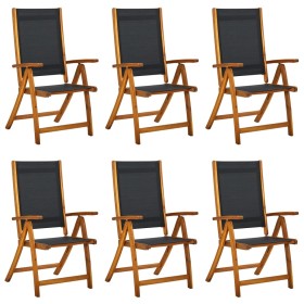 Sillas de jardín plegables 6 uds madera maciza acacia textileno de , Sillas de jardín - Ref: Foro24-3120455, Precio: 496,97 €...