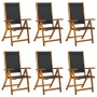 Sillas de jardín plegables 6 uds madera maciza acacia textileno de , Sillas de jardín - Ref: Foro24-3120455, Precio: 496,97 €...