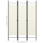 Biombo divisor de 3 paneles blanco 120x180 cm de vidaXL, Divisores de ambientes - Ref: Foro24-320699, Precio: 36,05 €, Descue...