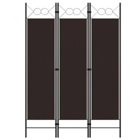 Biombo divisor de 3 paneles marrón 120x180 cm de vidaXL, Divisores de ambientes - Ref: Foro24-320700, Precio: 33,94 €, Descue...