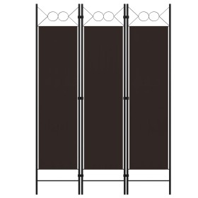 Biombo divisor de 3 paneles marrón 120x180 cm de vidaXL, Divisores de ambientes - Ref: Foro24-320700, Precio: 34,59 €, Descue...