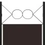Biombo divisor de 3 paneles marrón 120x180 cm de vidaXL, Divisores de ambientes - Ref: Foro24-320700, Precio: 33,94 €, Descue...